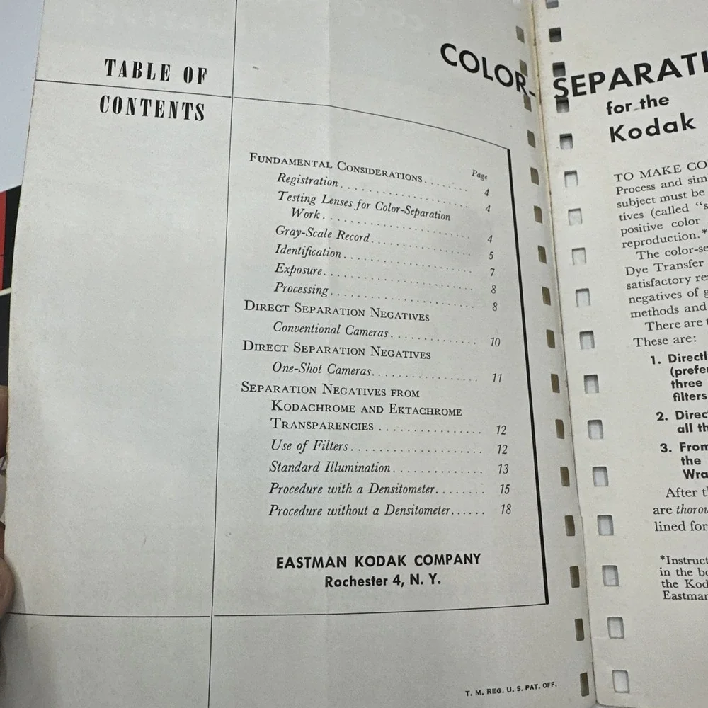 Kodak Photography Data Books. Lot Of 4 Paperback Books.  1949-1956‎